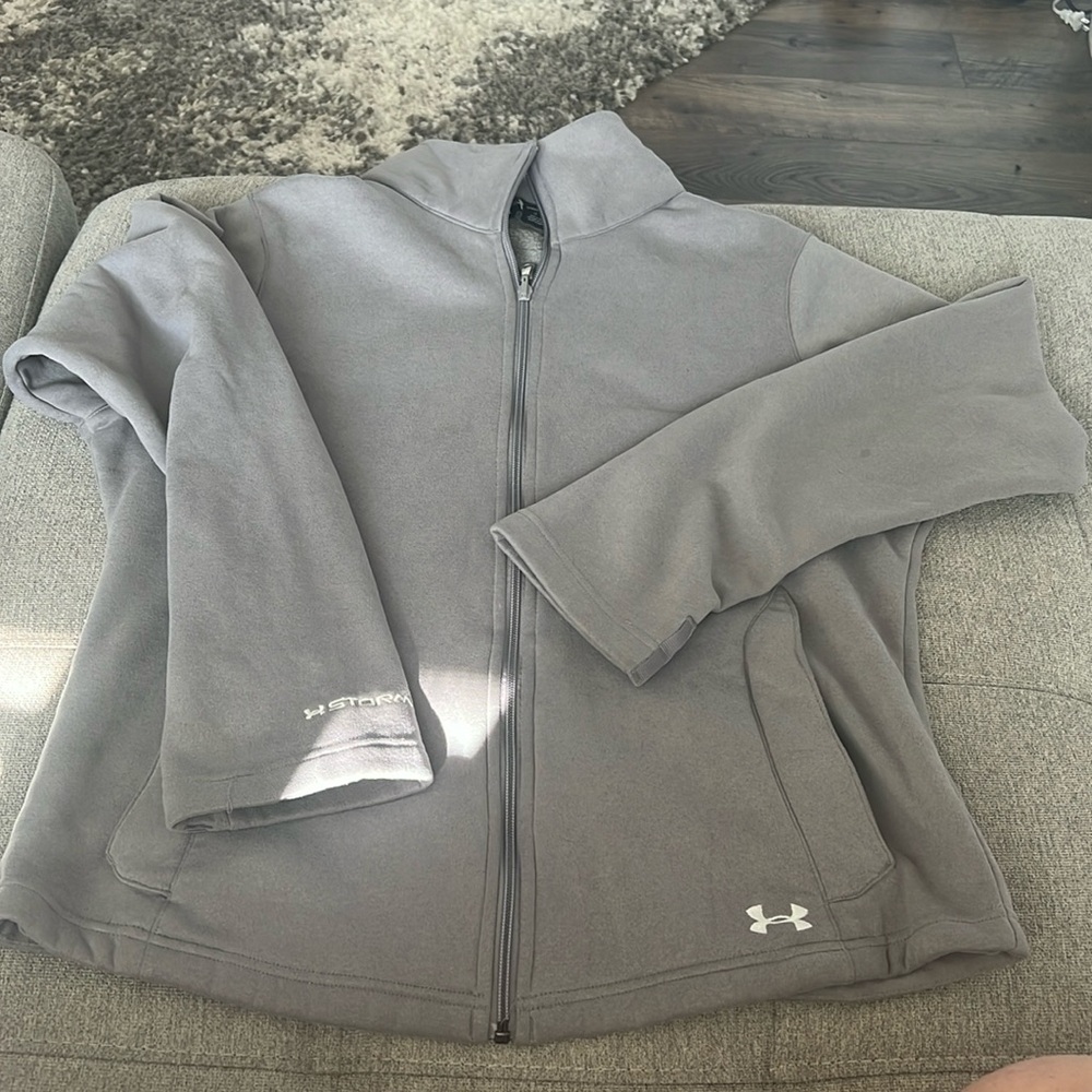 Grey fleece zip up